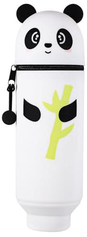 Vyuwast Silikon Federmäppchen,2 in 1 Schulmäppchen Carton Tier Bleistifthalter Teleskopisch Federmäppchen mit Reißverschluss Schlampermäppchen für Schule Büro Geschenk für Jungen und Mädchen