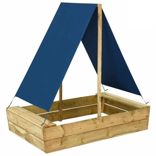 Snsowed Sabbiera con Tetto 80x60x97,5 cm Legno di Pino Impregnato,Giochi e Giocattoli,Attrezzatura Gioco per Esterni,Sabbiere-3059958