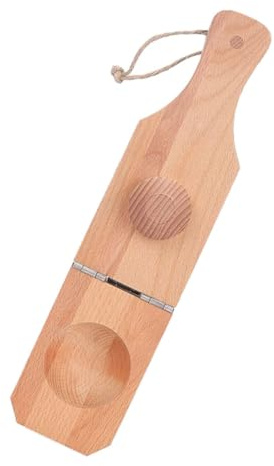 Foldable Plantain Press Wooden Kitchen Tool for Banana Crushing | Khaki Finish, round Edges, Rationalized Design, Practical for Kitchen and Party Use