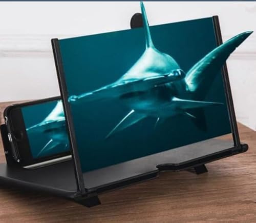 WITFAMILY Bildschirmlupe 18 Zoll - Faltbarer Handy Vergrößerer mit Blaulichtfilter, HD 3D Vergrößerung für iPhone & Samsung - Leicht & Tragbar