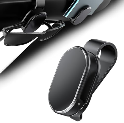 Rkixlix Brillenhalter Brillenetui Auto Sonnenblende Sonnenbrillenhalter Brillenclip Schwarz Sonnenbrillen Halter 6,9 x 3,7cm Brillenablage Brillenaufbewahrung Auto Sonnenbrillen Etui für Brillen | Kunststoffclip für Sonnenbrillen, auch Karten und Tickets