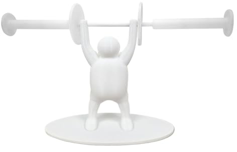 Portarotolo di carta con figura di sollevamento pesi, con stampa 3D, porta rotolo di carta igienica a forma di uomo e supporto divertente per casa, cucina, tavolo da pranzo, decorazione per il bagno