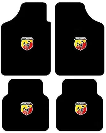 LGFDC 4 Piezas Alfombrillas para Coche para Abarth 595 2016-, Alfombra Car Floor Mats Carpet Coche Pad Talonera Antideslizantes Auto Accesorios