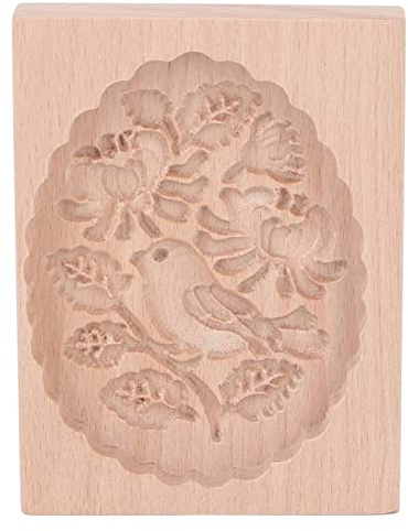 Lavishness Molde para Galletas de Animales Precioso Sello de Prensa de Galletas de Madera Vívida Fácil Desmoldeo Borde Liso para Galletas Pan de Jengibre y Pastelería (Carbonera)