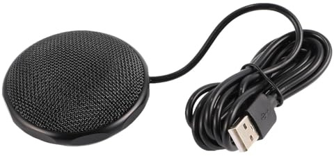 GLEAVI Microphone de Conférence USB Omnidirectionnel 360°, Micro pour Enregistrement et Streaming, Compatible Ordinateur Bureau École