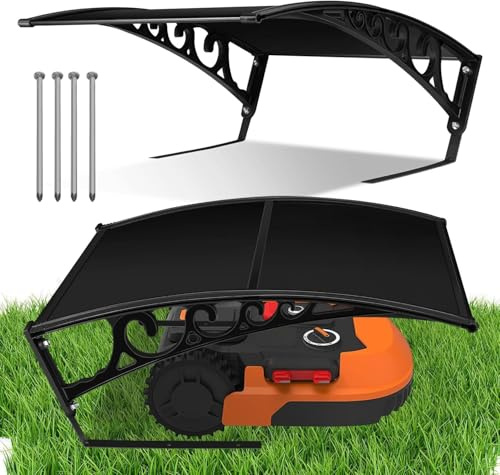 Fogmiea Robotgräsklippare, garage, carport för gräsklippare och robotgräsklippare, 105 x 85 x 45 cm, väderbeständig robotgräsklippargarage för trädgården, UV-skydd, robotgräsklippargarage med