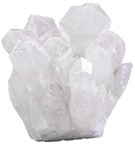 Nupuyai Bergkristall Stein Kristall Druse Rohstein Edelstein Heilstein Deko | Natur Bergkristall Druse roh, 155-210g, Mineral&Edelstein, Energie Schutzstein, Quarz Kristall Tischdeko für Zuhause&Büro
