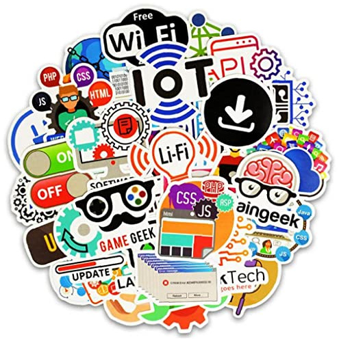 50pcs Laptop Stickers for Developer Programming Stickers of Front-end Dev Back-end Languages Stickers for Software Developers