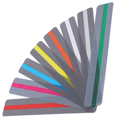Bandes de lecture guidées, 8 pièces, instructions de surlignement de texte, superpositions colorées, marque-pages, règles de suivi pour enfants, assistant d'approvisionnement en enseignant