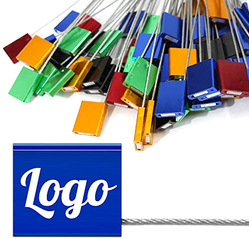 50 Plomben Personalisiert Sicherheitssiegel aus Metall Personalisiert Einwegschlösser aus Aluminiumlegierung für LKW Logistik