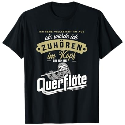 Im Kopf Querflöte Musiklehrer Musiker Spruch Lustig Danke T-Shirt