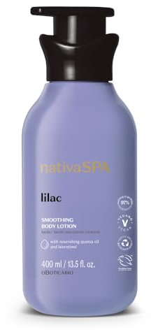 O Boticário Nativa SPA Lilac, Crema Hidratante Corporal, Perfumada Loción Para El Cuerpo con Bioretinol y Aceite de Quinoa para Más Hidratación Vegan 400 ml