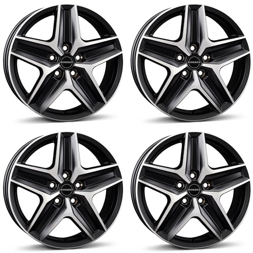 4x Borbet Felgen CWZ 7.5x18 ET53 5x120 black polished matt kompatibel mit VW Amarok Crafter T5 T6 T6.1 Multivan T6.1 Transporter T7 Touareg