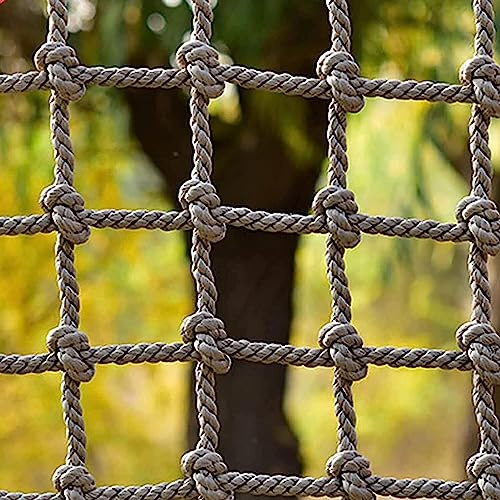 KjoiDWz Playground Rope Net Climbing Net For Kids Protective Safety Rope Net Anti-Fall Net Climbing Playing For Indoor And Outdoor Net Yard Frame Climbing Net, Treehouse Rope Ladder(2*2m(6.6*6.6ft))