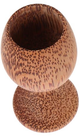 Garneck Handgefertigter Holz-weinkelch Aus Kokosholz Runde Öffnung Eleganter Stil Vielseitiger Trinkbecher Für Wein Tee Und Getränke Traditionelle Südostasiatische Handwerkskunst