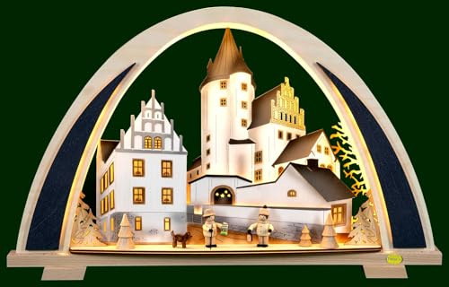 LED Schwibbogen 53cm New Line Schloß Schwarzenberg Exclusiv - Handwerkskunst aus dem Erzgebirge