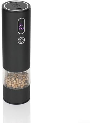 Sleek Design Rechargeable Salt & Pepper Mills With Clear LCD Temperature Readout And Customizable Grinding For Every Taste