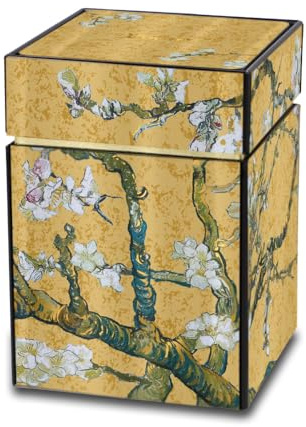 Goebel Artis Orbis Teedose Mandelbaum Gold von Vincent Van Gogh aus Metall mit Einer Füllmenge von 0,6L, 11x7,5 cm, 67-075-23-1, Bunt