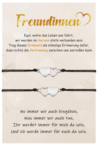 CheersLife 2/3/4/5 Stück Freundschaftsarmbänder, Schwester Geschenk | Geschenk Schwester Geburtstag Herz Armband Damen Freundin, Beste Freundin Geschenke, Geschenke für Mädchen Weihnachten