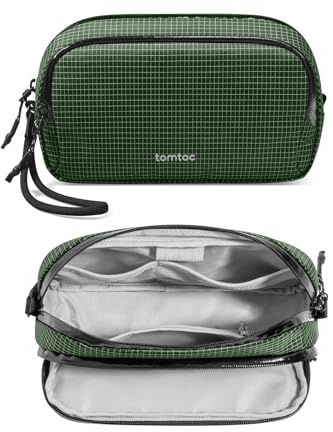 tomtoc Kabeltasche Zubehörtasche, Reise EDC Elektronik Organizer Tasche Kabelorganizer Tech Pouch Bag für Laptop Zubehör, Powerbank, Ladekabel, Ladestecker, Festplatte, DJI Osmo Pocket 3