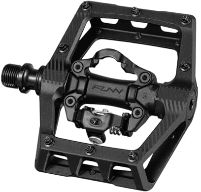 Funn Ripper2 MTB Klickpedale, Winkel-Einstieg, SPD Cleats | geschmiedeter AL6061-Körper, konkav, CrMo-Achse, 9/16 Zoll, 15 Grad Einstieg