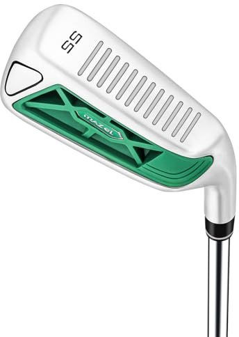 MAZEL Wedge - Golf Pitching & Chipper Wedge,Right/Left Handed,35,45,55,60 Degree for Men & Women,Improve Your Short Game (Stainless Steel (2025 Model,Green Head), Regular, 55, Degrees, Right)
