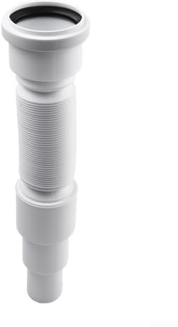 PVC Extendable Flexible Waste Flush Pipe, 50mm Diameter Flexible Waste Pipe Extendable Up To 1M Length, Fit for Home Bath Sink
