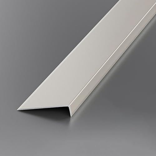 Coayuou Baguette Angle Aluminium 100cm* 3 Pièces Corniere Protection Angle De Mur Protege Coins Protection Efficace Pour Coins De Murs Et Meubles, Design Moderne(Aprikosengrau,5x40mm)