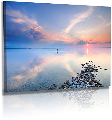 Fotoatelier Dirk Haas Premium Acrylglasbild XXL - Natur - Landschaft - Steine - Bild - Wolken - Strand - Sonnenuntergang - Wellness - Acrylglas : 30 cm x 20 cm