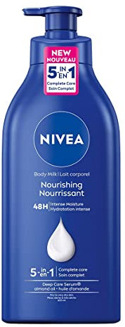 3er Pack - Nivea Body Milk - Original Pump - für trockene Haut, pflegt intensiv die Haut - 400 ml