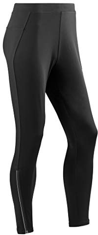 CEP W Winter Run Pants Schwarz - Warme bequeme Damen Winter Laufhose, Größe S - Farbe Black