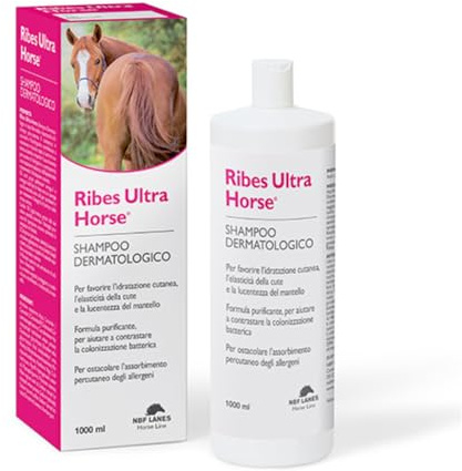 NBF Lanes | Ribes Ultra Horse Shampoo e Balsamo - Lenitivo e Idratante per Pelle e Mantello