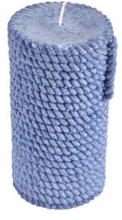 HOMEA 6BPC111BM Velas Cilíndricas, Azul, Pequeña