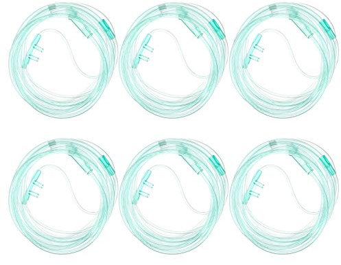 EXCEART 6Pcs 2M Nasal Oxygen Cannula Oxygen Tubes O2 Cannula Standard Connector Oxygen Supply Tubing for Adults
