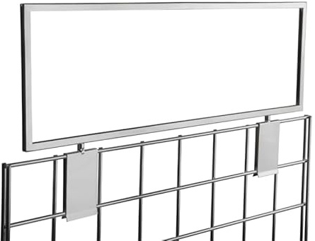 New Heavy Duty Grid Panel Mesh Wall Display Shop Fittings & Accessories (1, Chrome Price Holder Mesh)