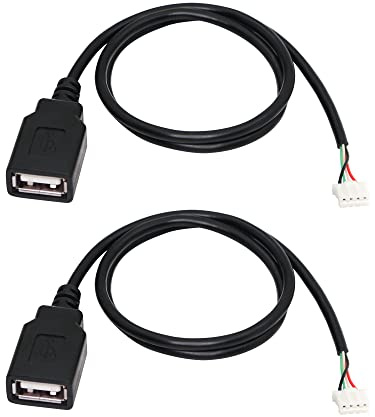 RIIEYOCA Cable Adaptador USB 2.0, Conector de Placa Base de 4 Pines a Conector USB 2.0, Cable Adaptador, 50 cm