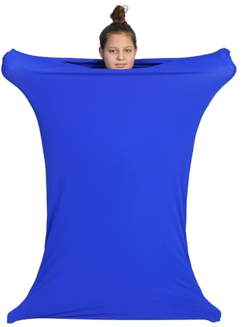 Sensory Owl Ganzkörpersocke Sensorisch Kinder und Erwachsene Ganzkörperwickel Stressabbau Autismus ADHD Hilfsmittel M 125 cm Blau