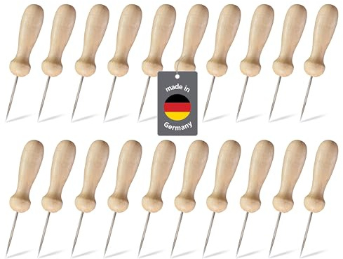 Economy Pack of 20 Needles with Comfortable Wooden Handle for Tingling