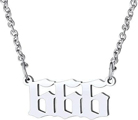 FindChic Damen Herren Kette mit Geburtsjahr 1985-2005 Anhänger Engelszahl 000-999 Anhänger Personalisierte Nummer Halskette Jahreszahl Kette für Geburtstag Valentinstag