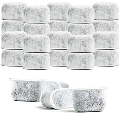 BRENSTEN 24-Pack Replacement Charcoal Water Filters - Compatible with Breville & Keurig Coffee Makers - Removes Chlorine, Odor & Impurities - Activated Carbon Filters