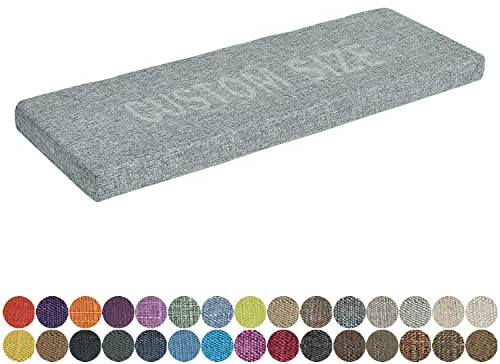 PHUSTJKL Bankkissen Bankauflage Sitzkissen für Fensterbank, 30 Farben, 3cm/5cm/8cm Dickes Schwammpolsterung mit Hoher Dichte Waschbare Stuhlkissen (Farbe#5 Grau, Size: 80x45x8cm)