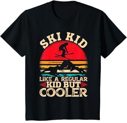 Ski Kid Like A Regular Kid But Cooler Funny Skiing Skier T-Shirt