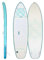 iROCKER Nautical Go Cruiser aufblasbares Stand-Up-Paddle-Board, hervorragende Manövrierfähigkeit, 3 m lang, 86,4 cm breit, 15,2 cm SUP, nur mit Leine und Flossen, Weiß, Blaugrün