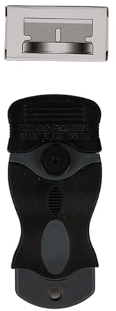 COGEX - Raschietto per vetro, raschietto per vetri - Raschietto in plastica - Plastica - Lama retrattile - 3 lame aggiuntive - Per la preparazione prima della verniciatura e della pulizia dopo il