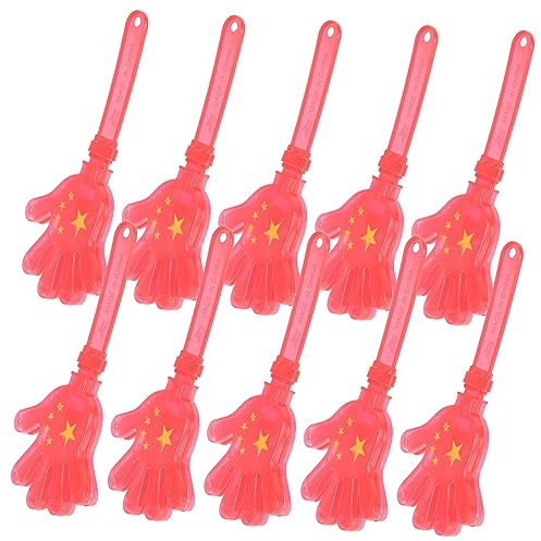 STOBAZA 10pezzi Batacchi per Feste di Plastica Colorati Clapper Rumorosi Oggetti di Scena per Ragazza per Celebrazioni Eventi Scolastici e Capodanno