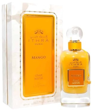 BUSINESS SQUARE BS Ithra Eau de Parfum Musk 100 ml Dubai für Damen und Herren – ein sinnlicher orientalischer Duft, entworfen und hergestellt in den Emiraten (Musk Mango)