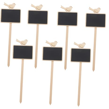 Parliky 20stücke Kreidetafel-picks Aus Holz Blumentopf-dekorationen Kreidetafel-schilder Für Lebensmittel Pflanzentopf-picks Blumentopf-anhänger Tischdeko Hochzeitsgeschenke