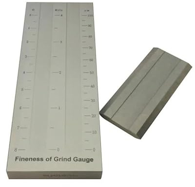 NURII BGD Doppelrillen-Grindometer, hochpräzise Mahlfeinheitsmessgeräte, Messgeräteprüfgerät Grindm, Mikron-Hegman-Mils-Messgeräte(0-50um)