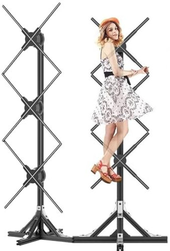 vnmudzeo Proiettore Olografico 3D 1X3 Video Wall Tipo di Giunzione, App E WiFi E Bluetooth, 624 Perline LED Perline Rotanti Display Pubblicitario Fan Verticale
