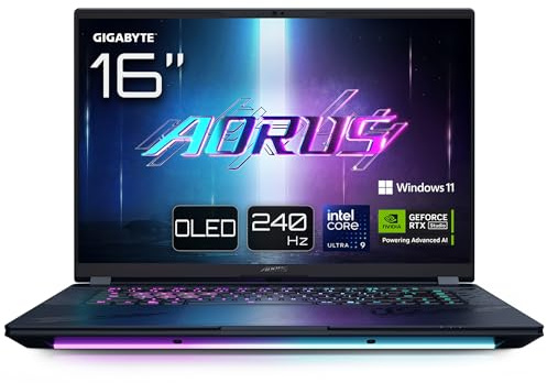 GIGABYTE AORUS Master 16 BYH Portátil Gaming - 16,0“, 240Hz OLED, Intel Core 275HX, RTX 5080 GPU, 32GB DDR5 5600MHz, 1 x Gen4 1TB SSD, Windows 11 Pro, Garantía de 2 años, AORUS Master 16 BYHC5ESE64SP